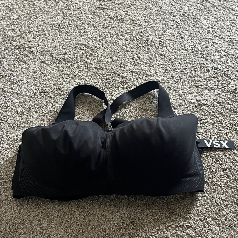 VSX High Impact Front Close Black Sports Bra